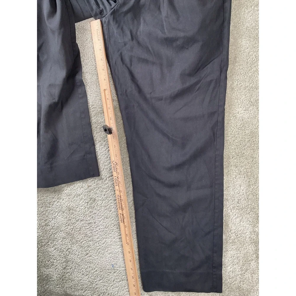 Tommy Bahama Pleated Dress Pants Mens 33x34 Black Silk blend Herringbone Trouser